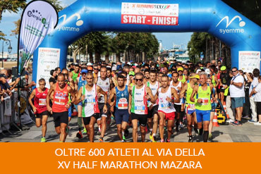 OLTRE 600 ATLETI AL VIA DELLA XV HALF MARATHON MAZARA